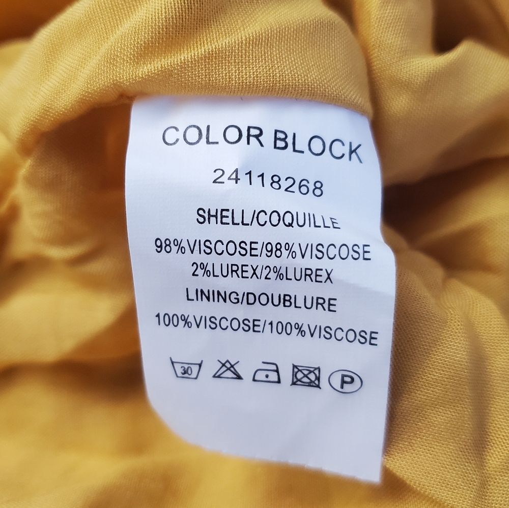 Color Block Yellow Patterned Tank Top. NEW! - Picture 5 of 5